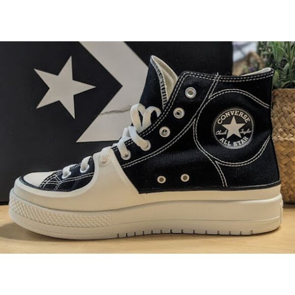 Converse CTAS Construct Black & White Unisex High Top Shoes M10 W11.5 NIB - Picture 8 of 14